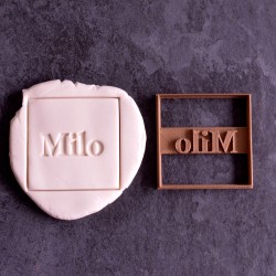 Square cookie cutter with name - Personalized