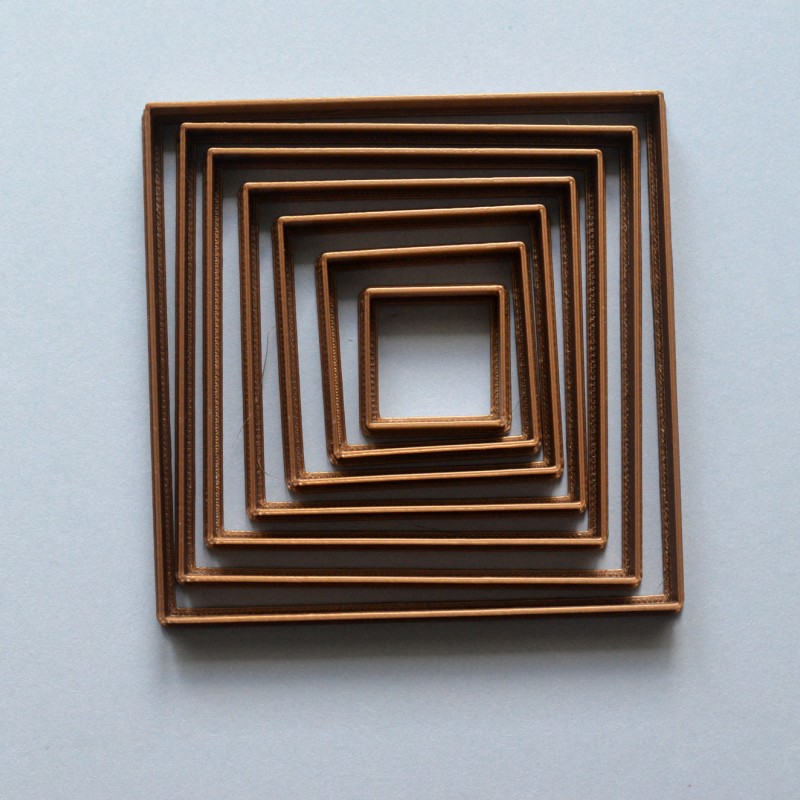 Petits emporte-pièces carrés à poinçon unique 1à 3 3/4(2,54 x 9