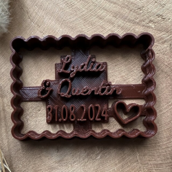 Petit Beurre Custom cookie cutter with name and heart - Personalized