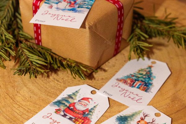 Étiquettes Cadeaux de Noël à imprimer - Téléchargement gratuit